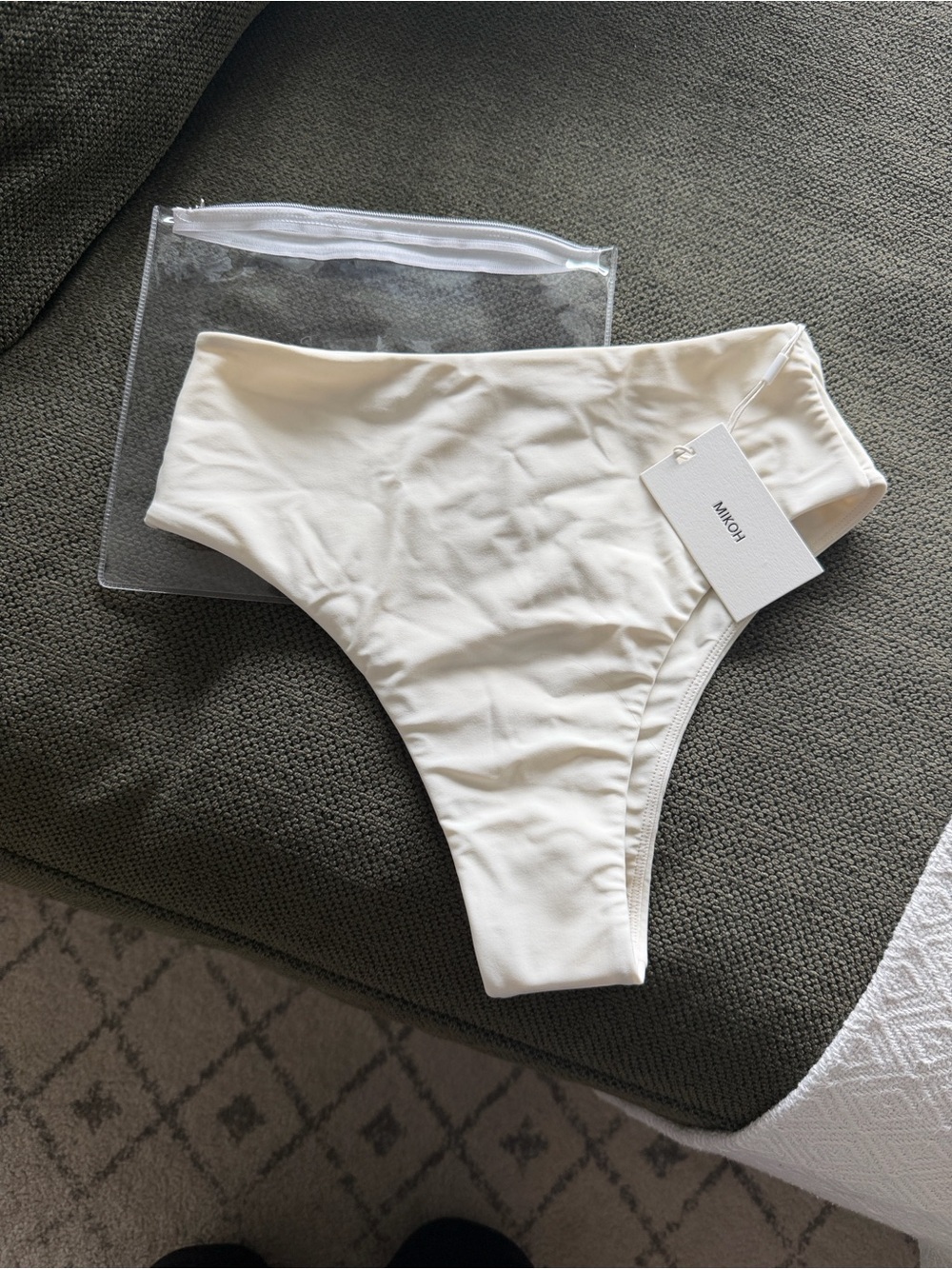 Mikoh Waikiui 2 Bikini Bottoms in Cream (Ecru)